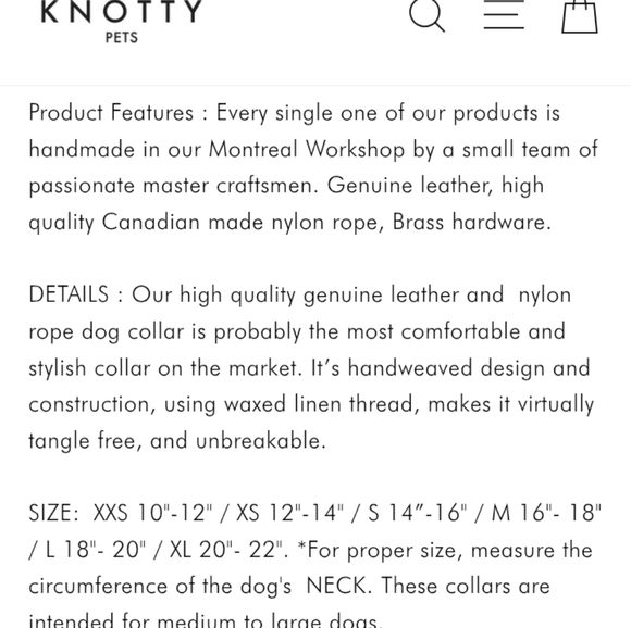 NWT: KNOTTY PETS, BRAIDED CLASSIC, DOG COLLAR, BLK W/BLK LTH & GOLD HARDWARE. - Picture 8 of 16